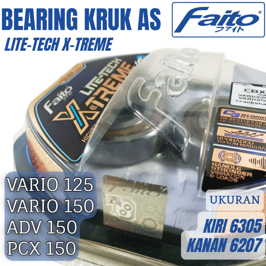BEARING KRUK AS VARIO FAITO LITETECH XTREME LAHER KRUG AS VARIO 125 VARIO 150 ADV 150 PCX 150 FAITO 