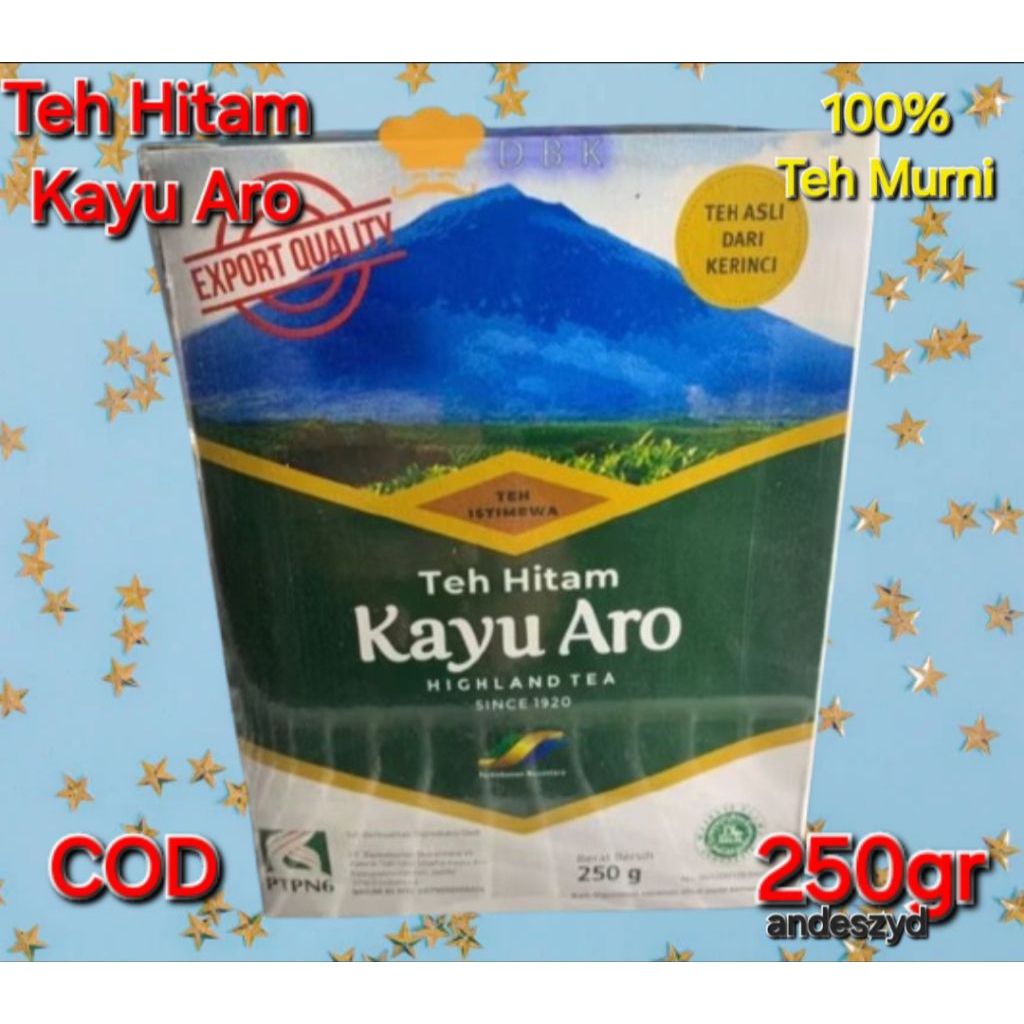 

Teh Hitam Kayu Aro Kemasan 250g.