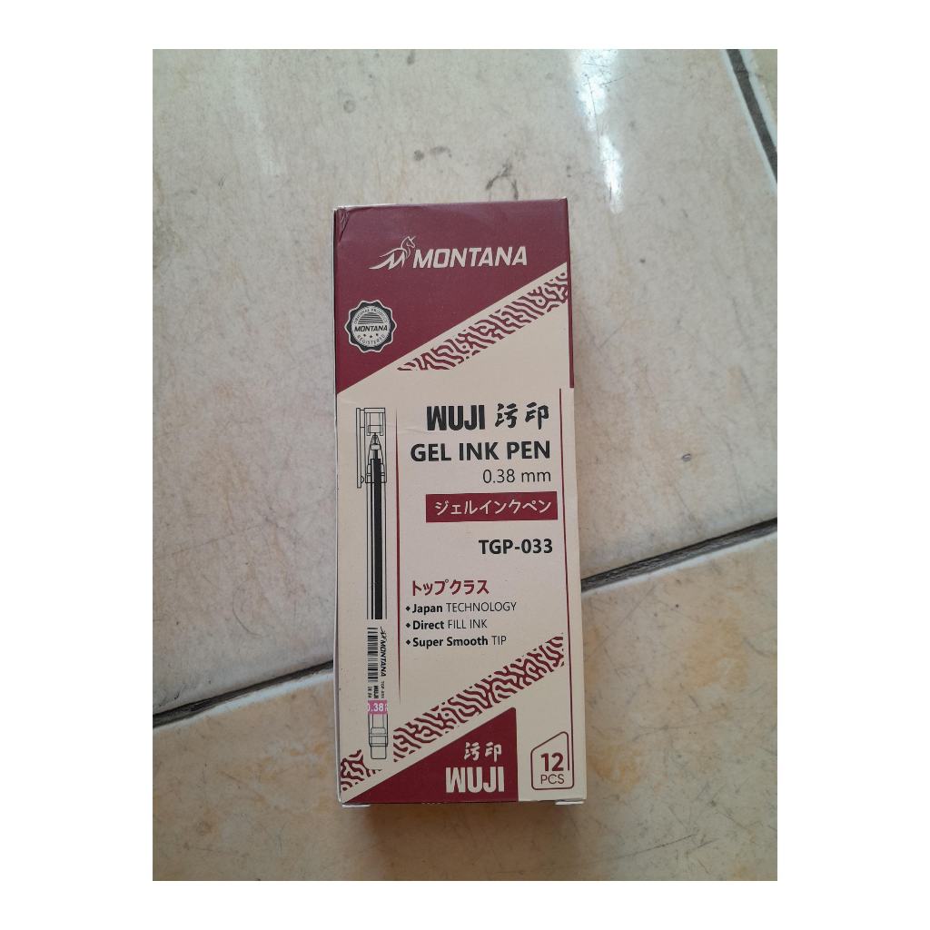 

1 Kotak Isi 12Pcs Pena / Pulpen Gel Montana