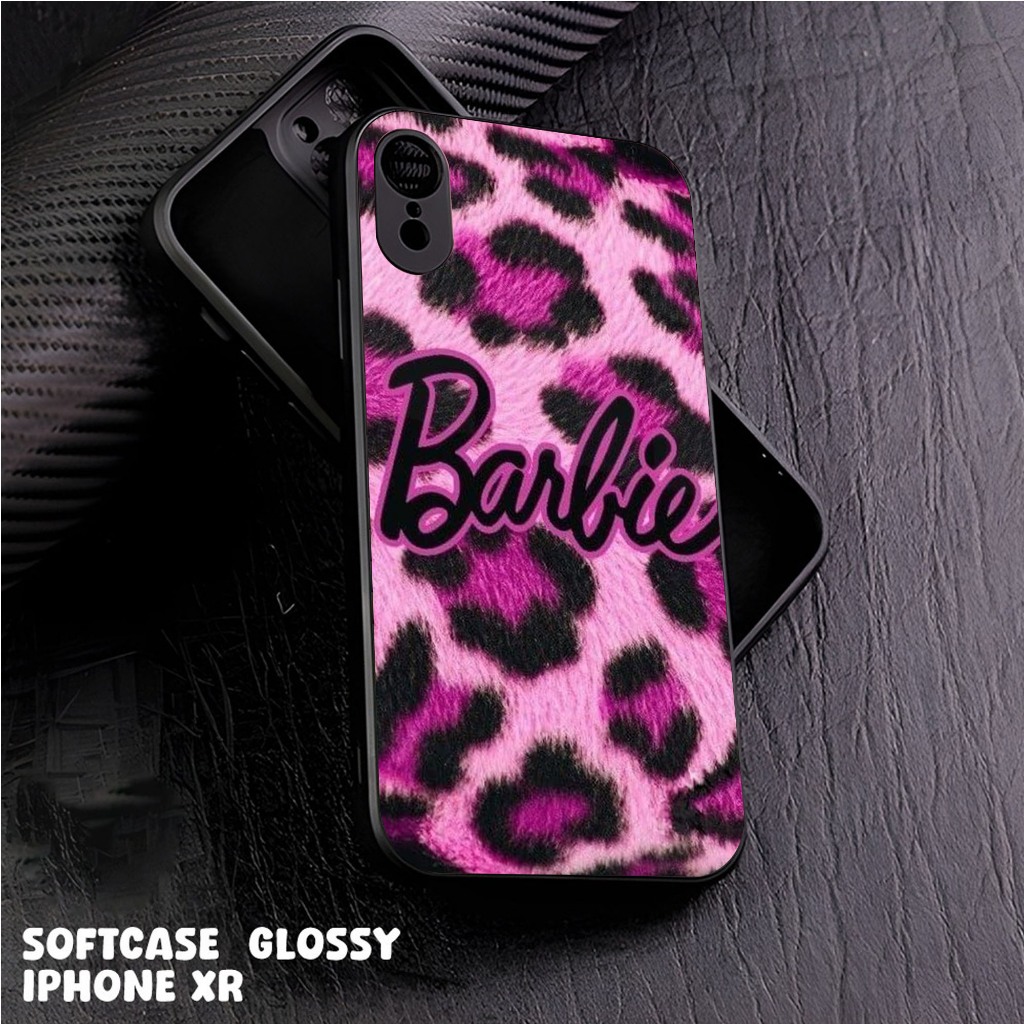 Case iPhone XR Casing iPhone XR Case Glossy Case Motif [ BERBIE PINK ] Hp iPhone Casing Hp Keren Kes