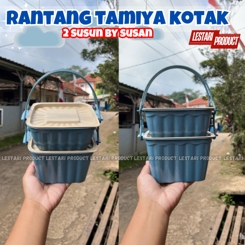 ( 6 PCS ) RANTANG TAMIYA KOTAK 2 SUSUN ( SUSAN ) | RANTANG 2 SUSUN | RANTANG LABU | RANTANG PLASTIK 