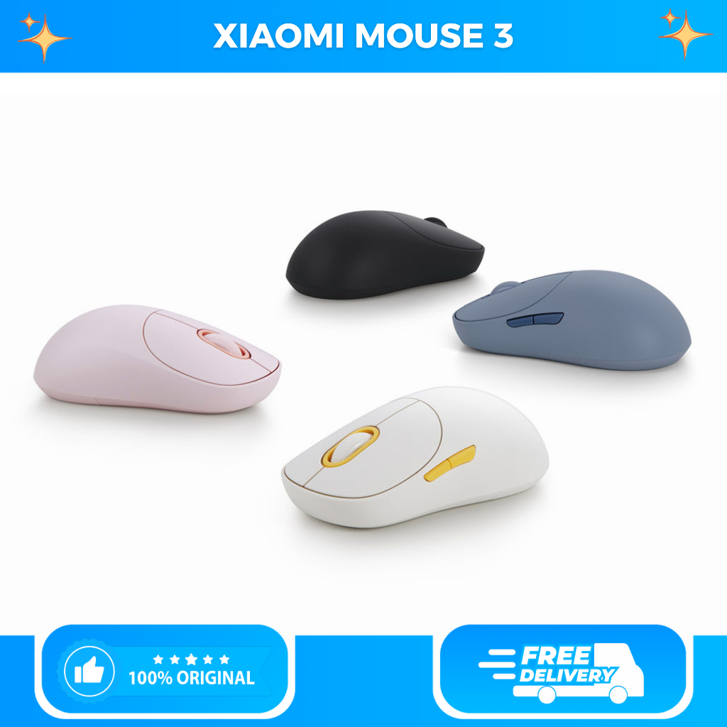 Xiaomi Mouse 3 Wireless Bluetooth - Mouse Wireless Silent Original