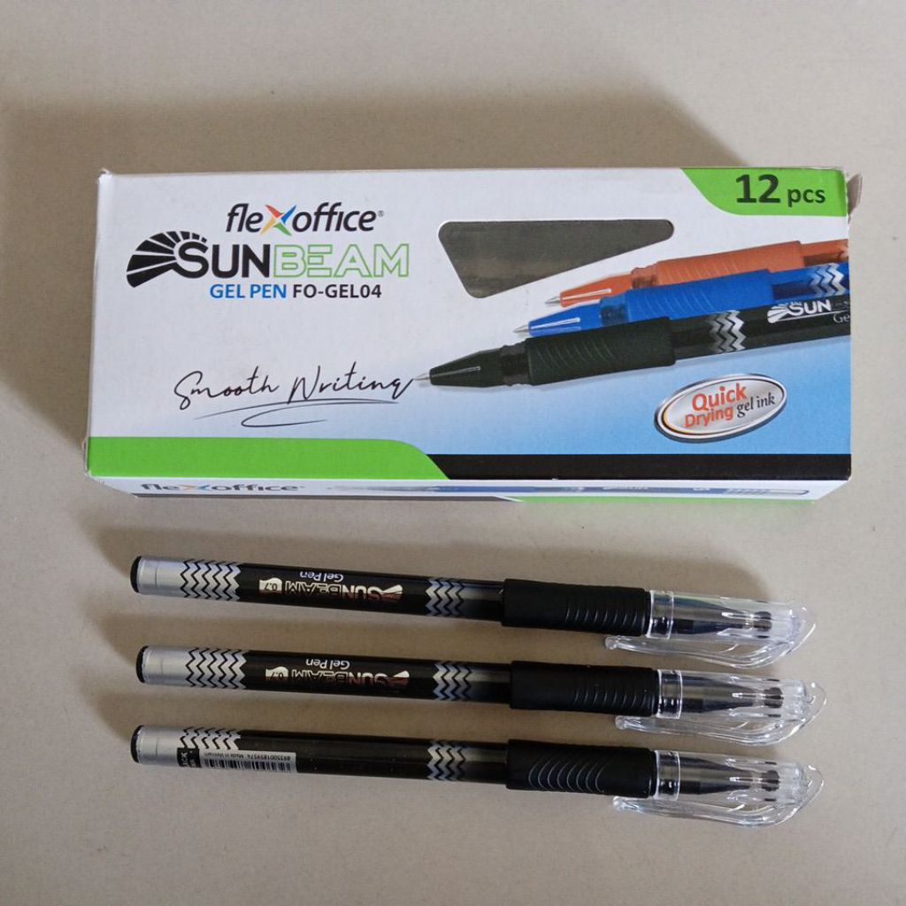 

Pulpen Flexoffice SunBeam FO-GeL04 hitam ( 1 pak isi 12 pcs )