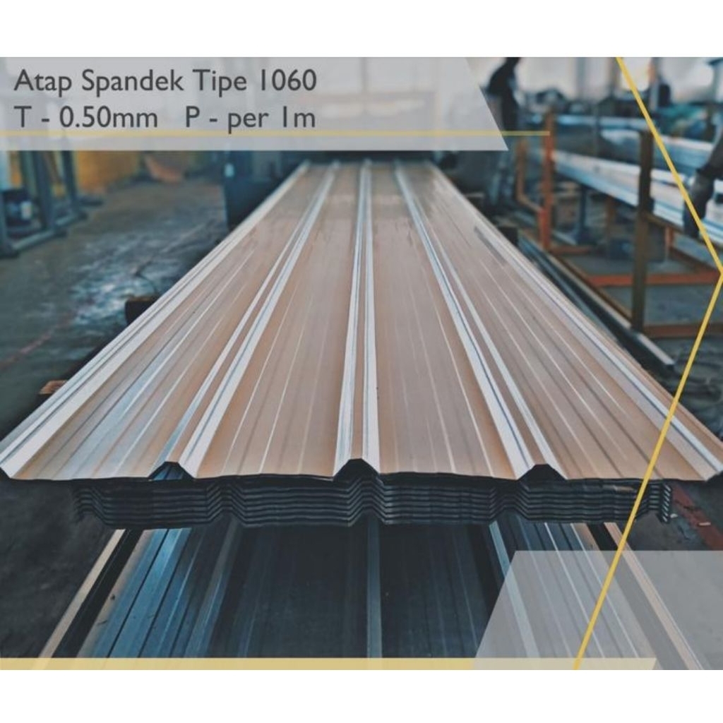 Atap spandek SUPRADEK terbuat dari bahan baja lapis aluminium zinc