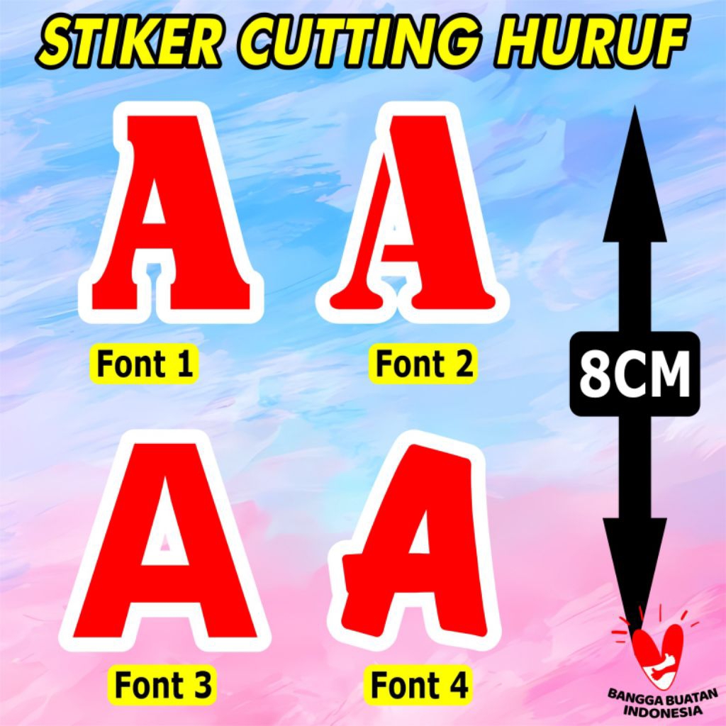 

Stiker Cutting Huruf Custom Sudah Anti Air Dan Tahan Lama