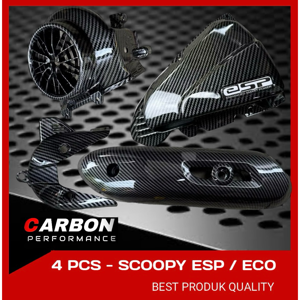 PAKET CARBON SCOOPY ESP 4 PCS 2017-2020 ▪️paket carbon scoopy / paketan Scoopy carbon / carbon Scoop