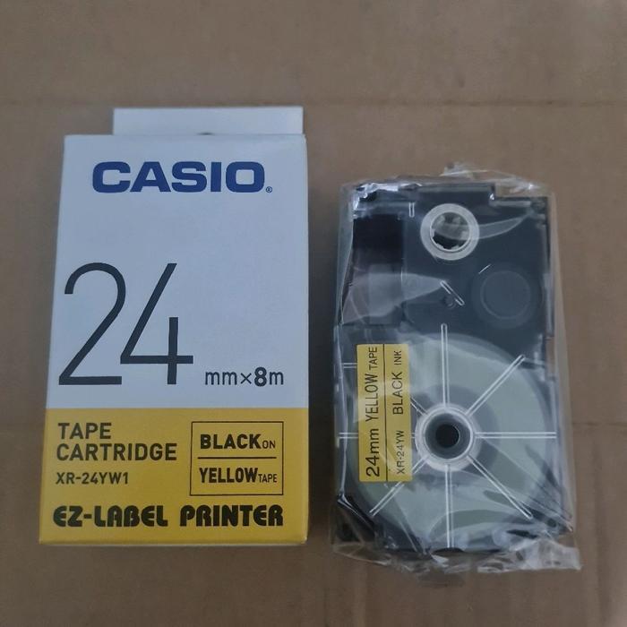 

CASIO TAPE CARTRIDGE XR-24YWI 24mmx8m BLACK on YELLOW EZ-LABEL PRINTER