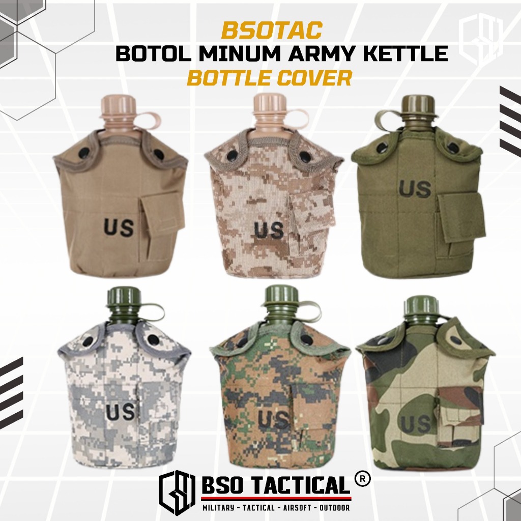 Botol Minum Air Army Kettle Outdoor Bottle US Army Style Peples