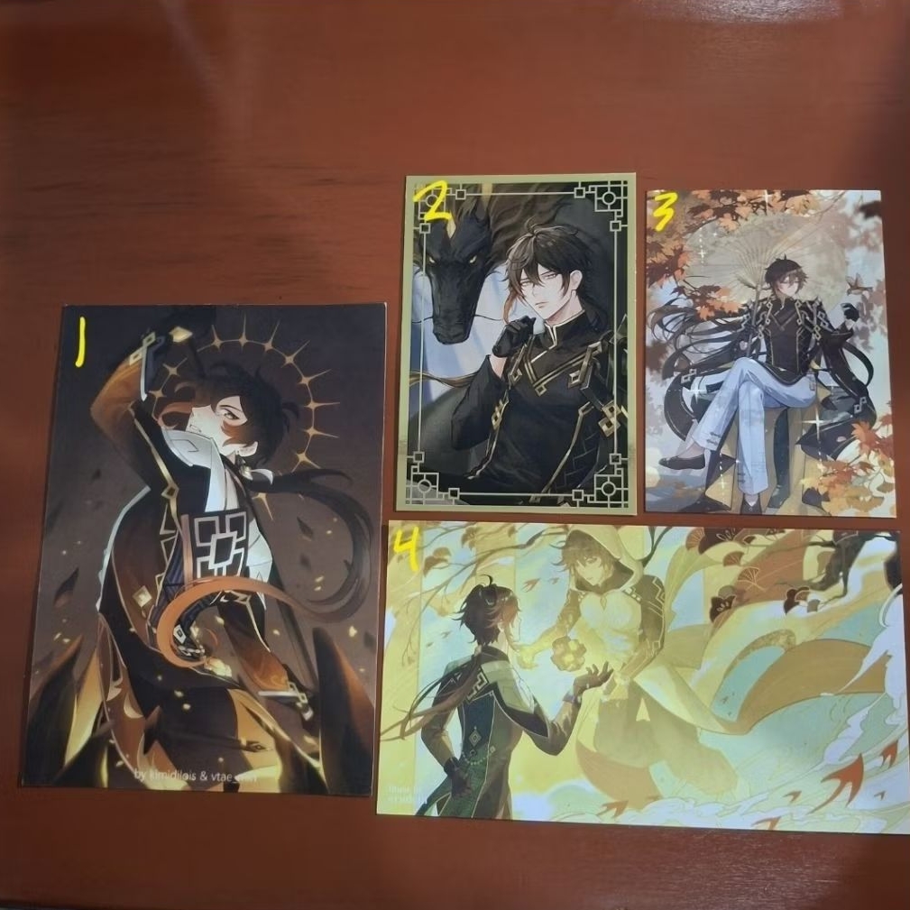 Postcard Fanmerch Zhongli Genshin Impact