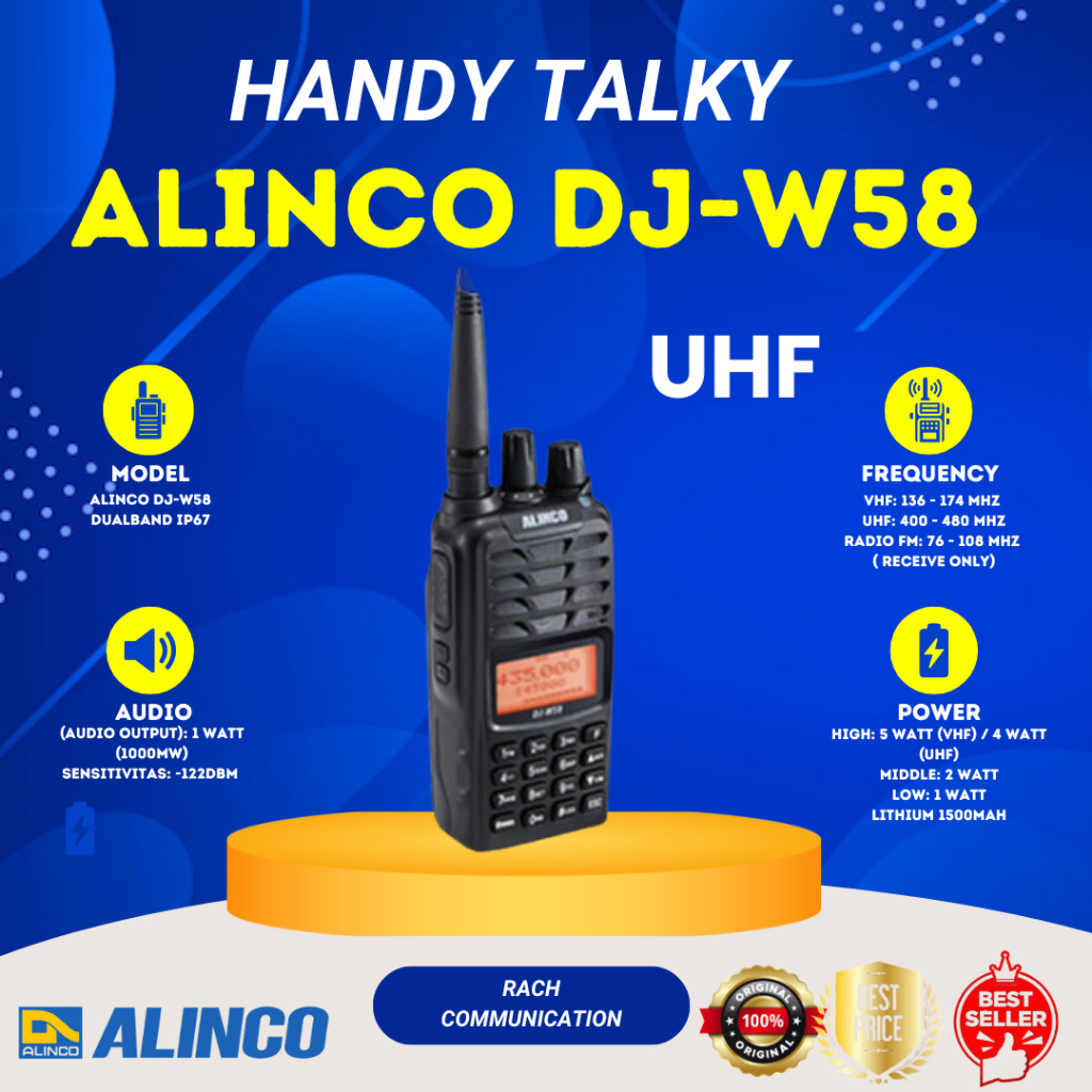 Alinco DJ-W58 HT Dualband Alinco DJ W58 DJW58 Original Alinco W58