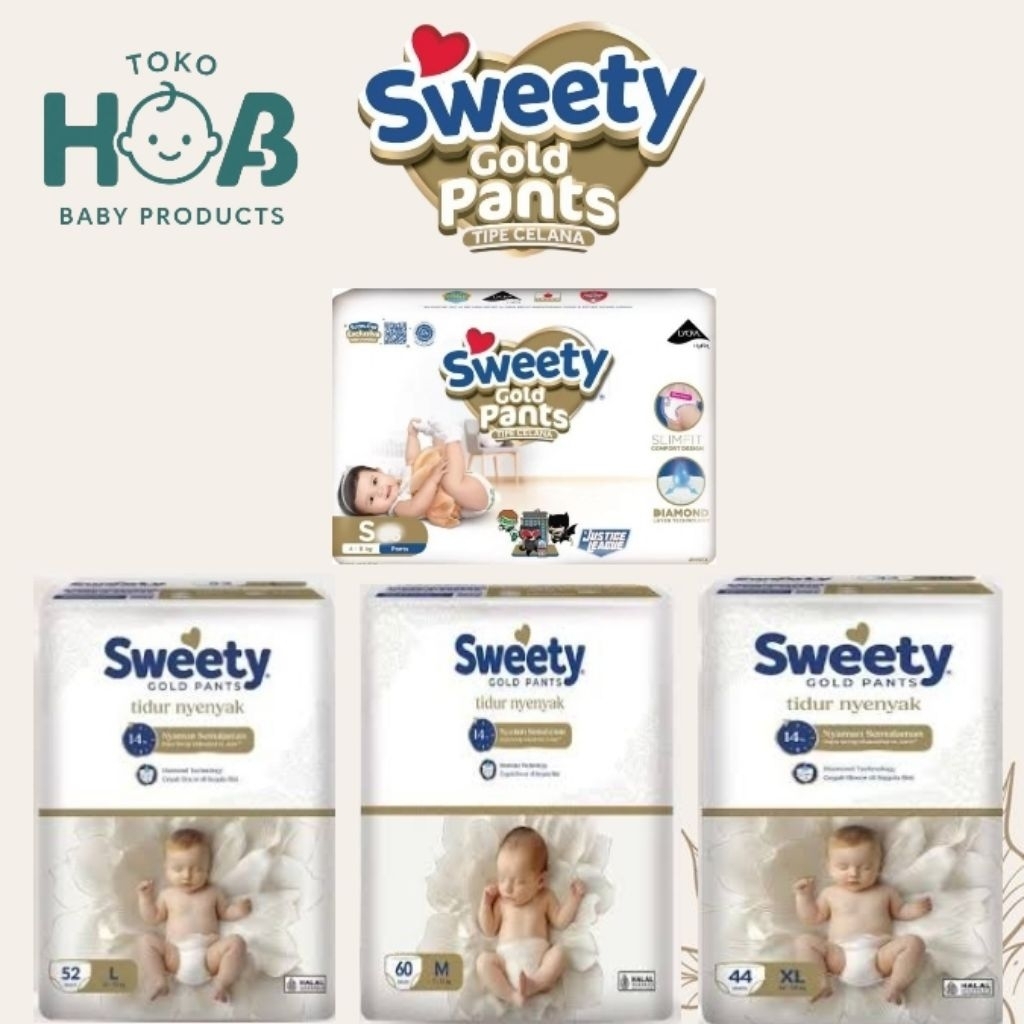 Sweety Gold Pants Ukuran M/L/XL Popok Bayi Diapers