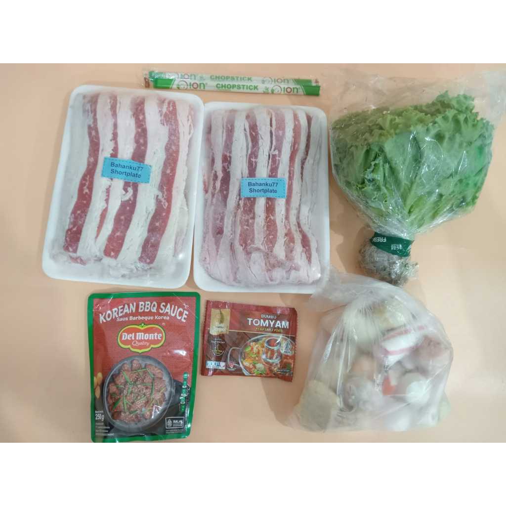

PAKET BBQ 1 (SHORTPLATE 1 KG,SELADA,MARINASI,SUKI DAN BUMBU SUKI)