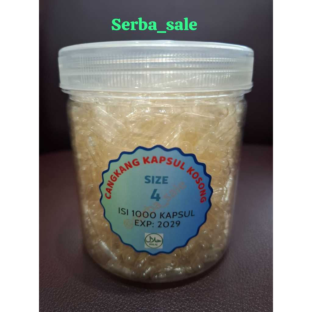 Kapsul Kosong no.4 cangkang kapsul kosong isi 1000 warna random