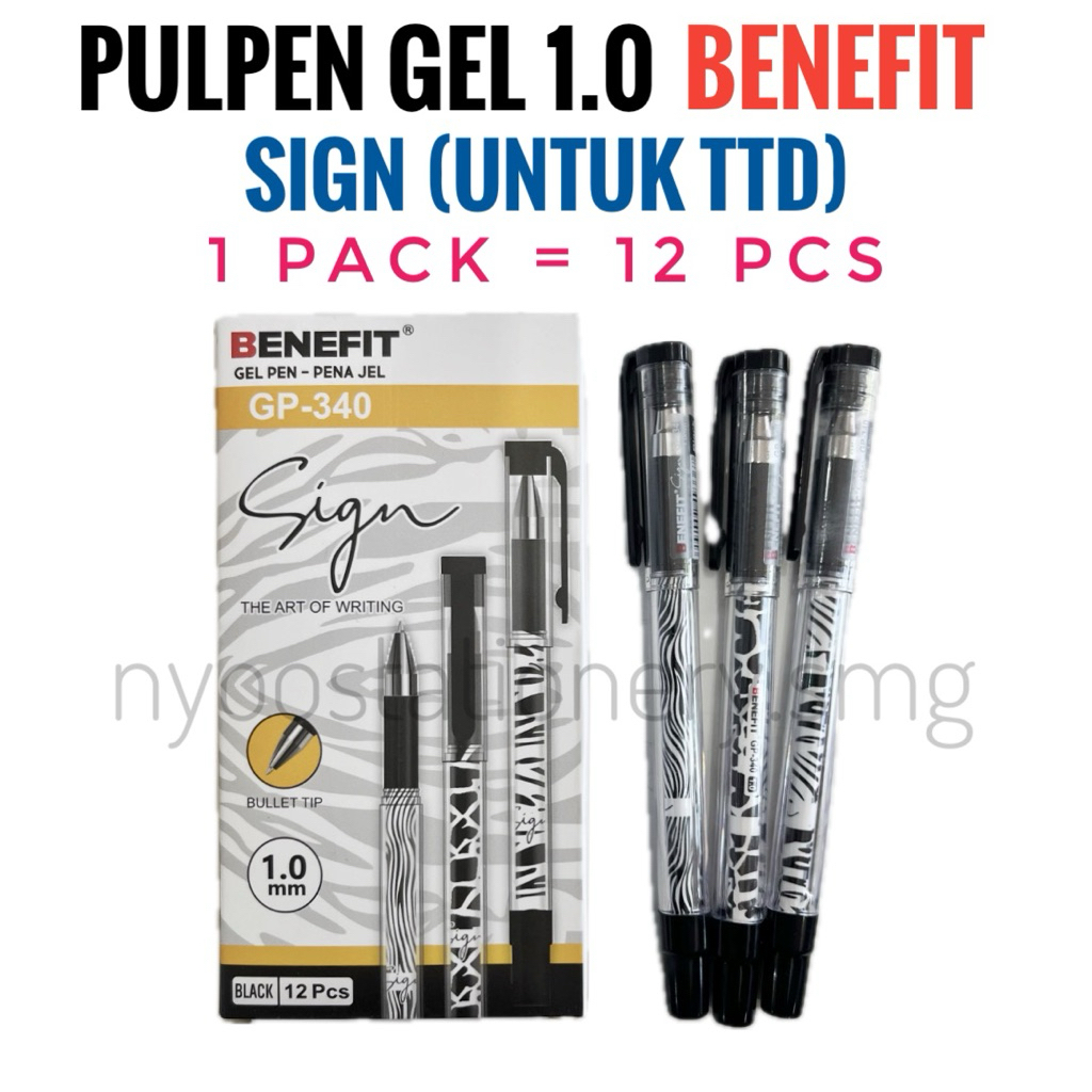 

PULPEN GEL TANDA TANGAN 1.0 SIGN PEN BENEFIT GP-340 HITAM ZEBRA