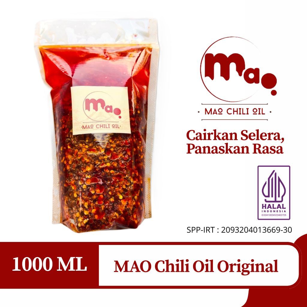 

MAO CHILI OIL-SAMBAL CHILI OIL PEDAS-MINYAK CABAI-ORIGINAL HALAL-1L