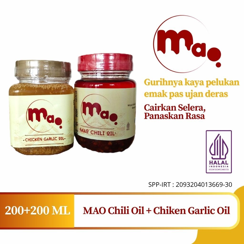 

MAO Chicken Garlic Oil + Chili Oil TWINPACK