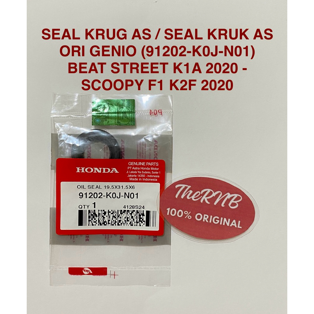 SEAL KRUG AS / SEAL KRUK AS ORI OIL SEAL GENIO (91202-K0J-N01)  K0J N01 BEAT STREET K1A 2020 - SCOOP