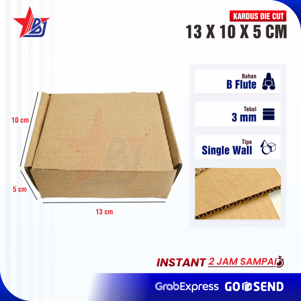 

Kardus Die Cut 13x10x5 - Karton Box Dus Packaging Pizza Hampers Kecil Polos Murah