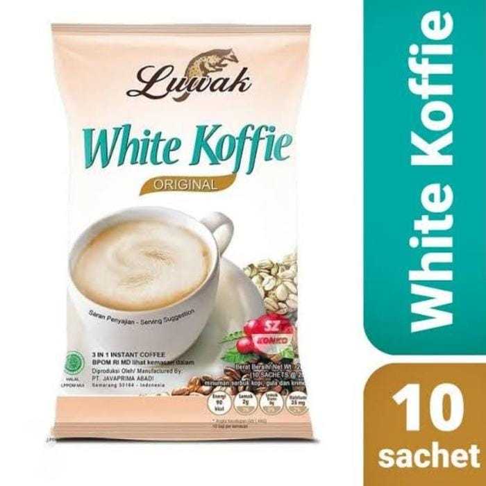 

LUWAK WHITE KOFFIE ORIGINAL 20 GR X 10 SACHET RENCENG / LUWAK WHITE COFFEE KOPI INSTAN