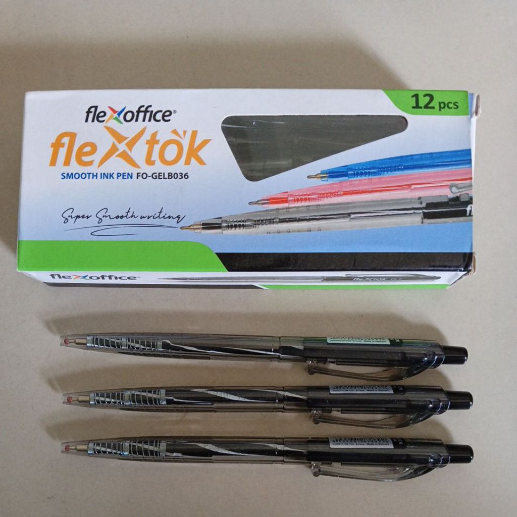 

Pulpen Flexoffice Flextok FO-GeLB036 hitam ( 1 pak isi 12 pcs )
