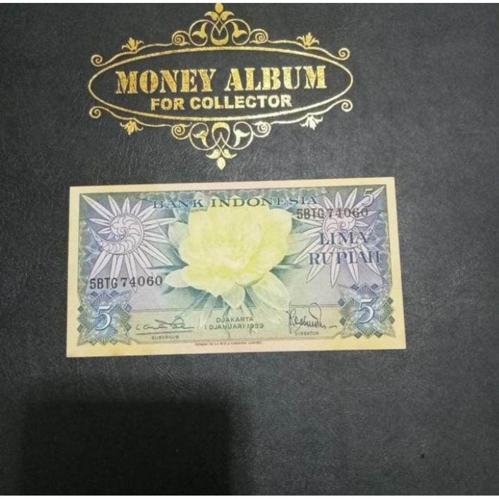 UANG 5 RUPIAH SERI BUNGA TAHUN 1959