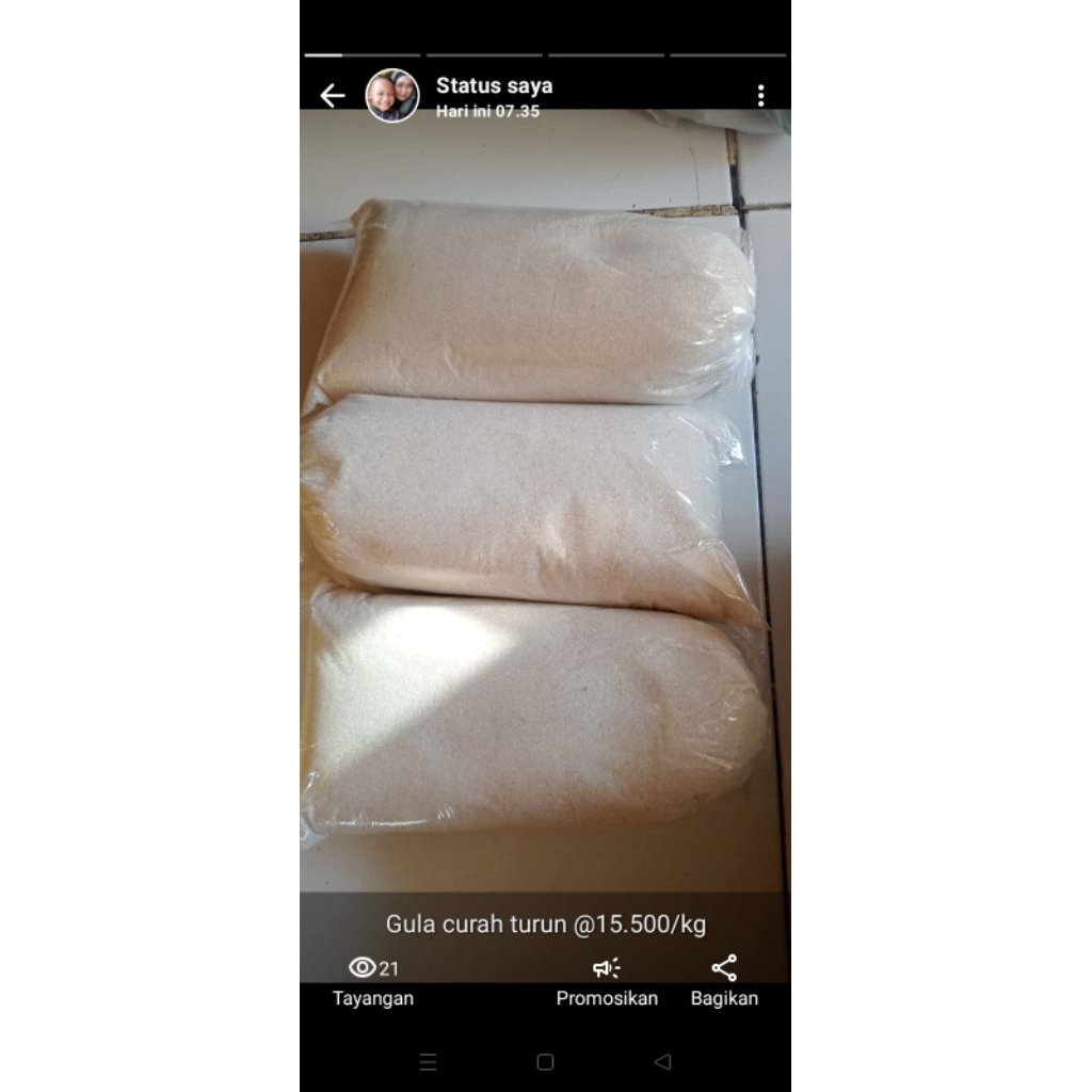 

Gula curah kemasan 950gr