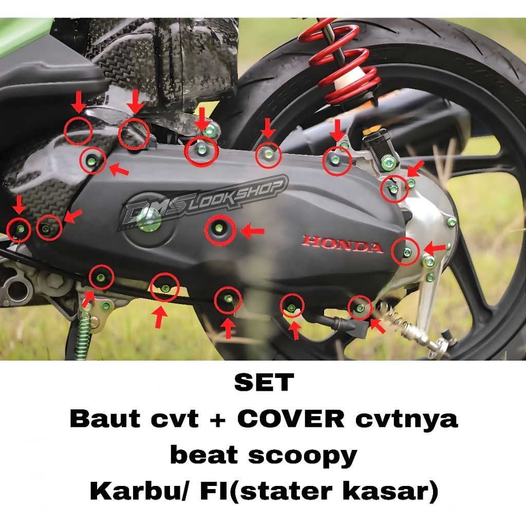 Baut titanium cvt beat scoopy karbu FI