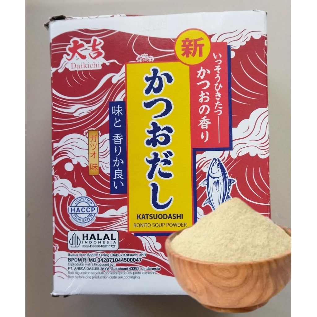 

[ HALAL ] DAIKICHI KATSUODASHI BONITO SOUP POWDER REPACK KEMASAN ECERAN 50g / 100g / HONDASHI / BUBUK IKAN BONITO KERING