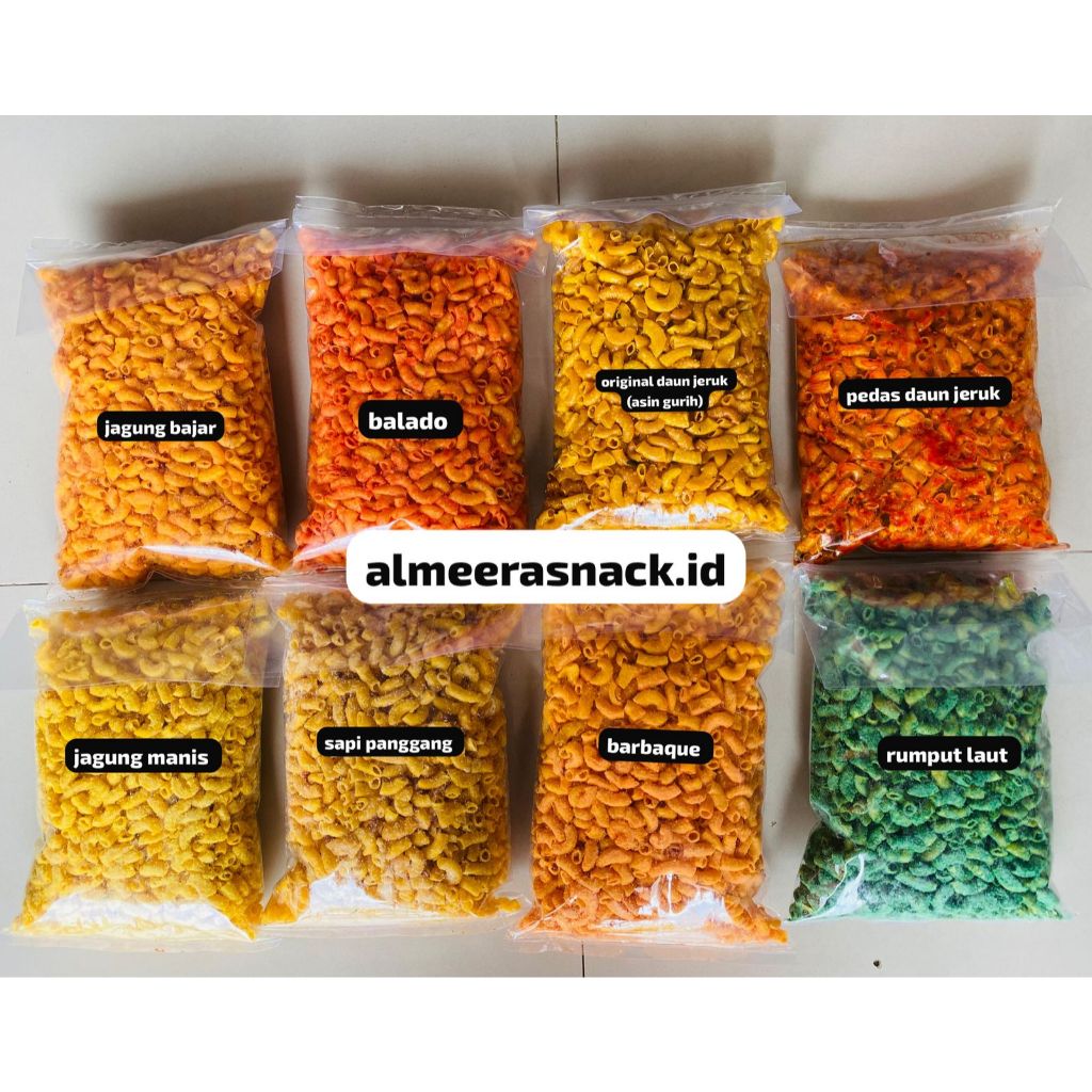 

MAKARONI KRIUK ANEKA RASA READY VARIAN RASA BALADO/BARBAQUE/SAPI PANGGANG/JAGUNG BAKAR/JAGUNG MANIS/RUMPUT LAUT/PEDAS DAUN JERUK/ORIGINAL DAUN JERUK