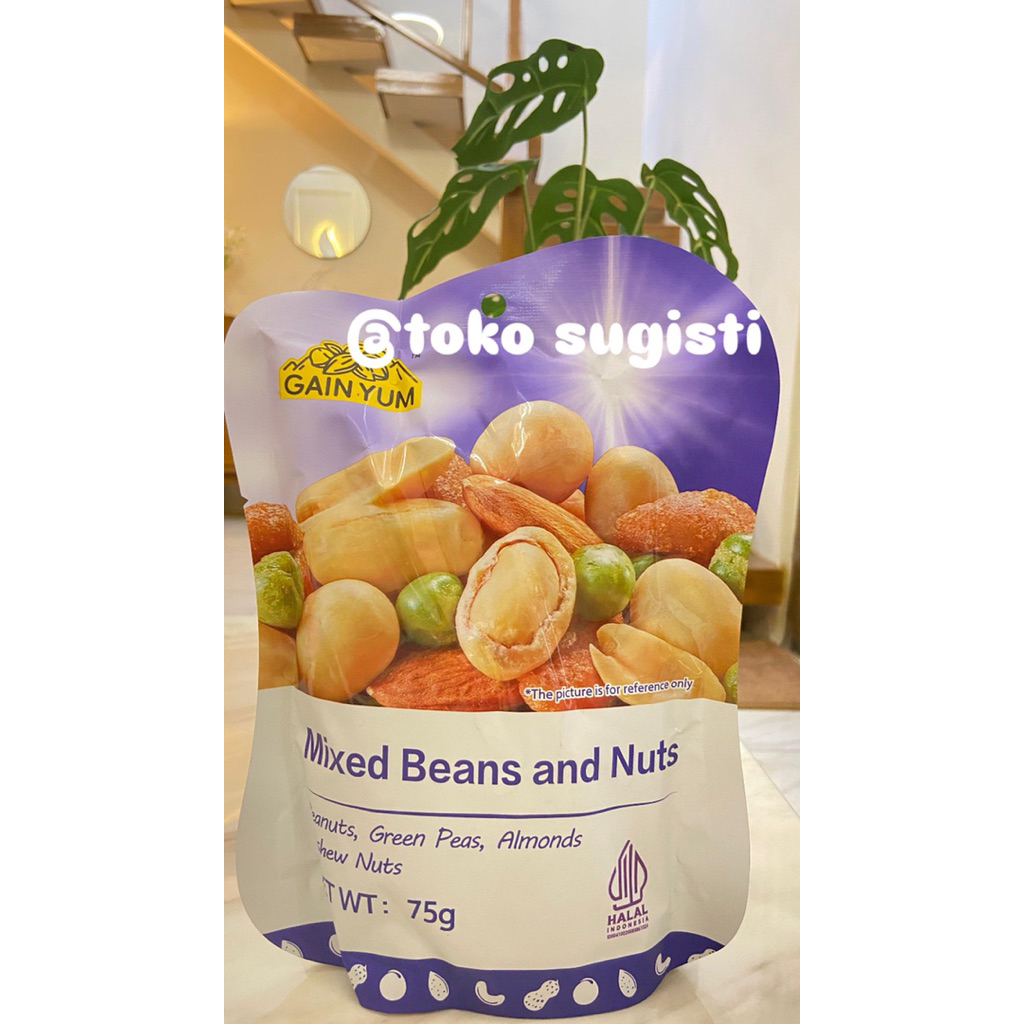 

gain yum kacang mix buah kering 75gr dikirim random