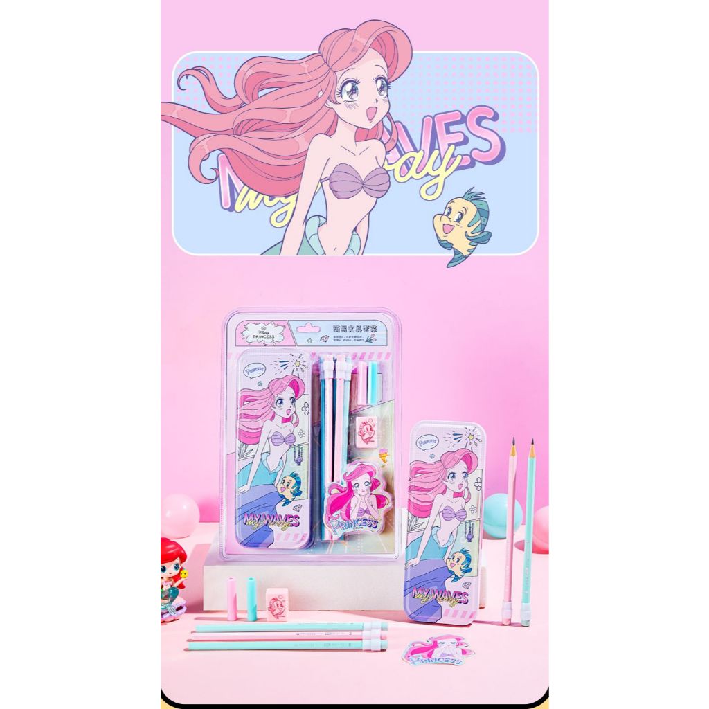 

Alat Tulis Set My Waves / princes lucu Perlengkapan Alat Tulis Sekolah Anak-Anak TK Murah