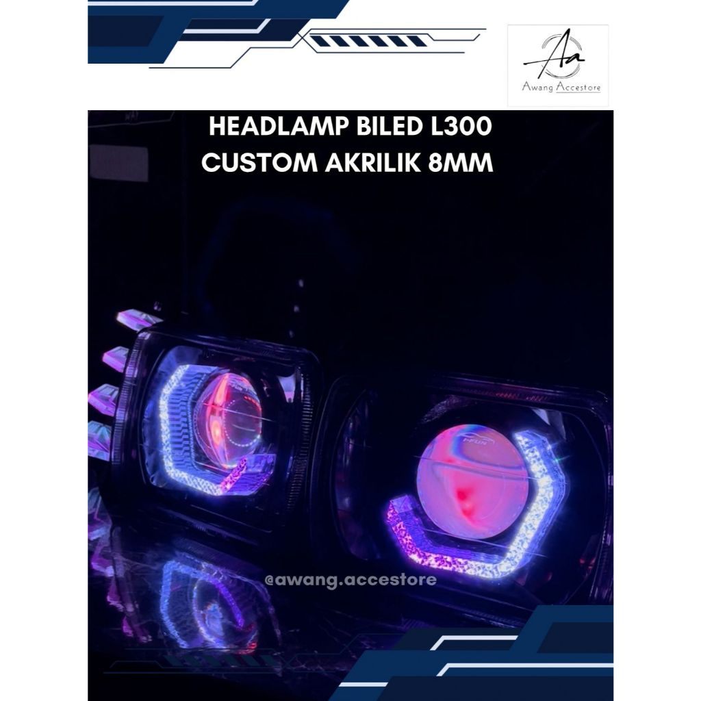 Lampu L300 BILED RGB Lampu Depan L300 Custom Biled Sein Akrilik 8mm RGB Bluetooth
