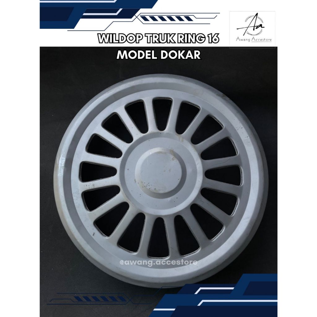 WILDOP TRUK RING 16 MODEL DOKAR BAHAN PLAT BESI BONUS PANGKON