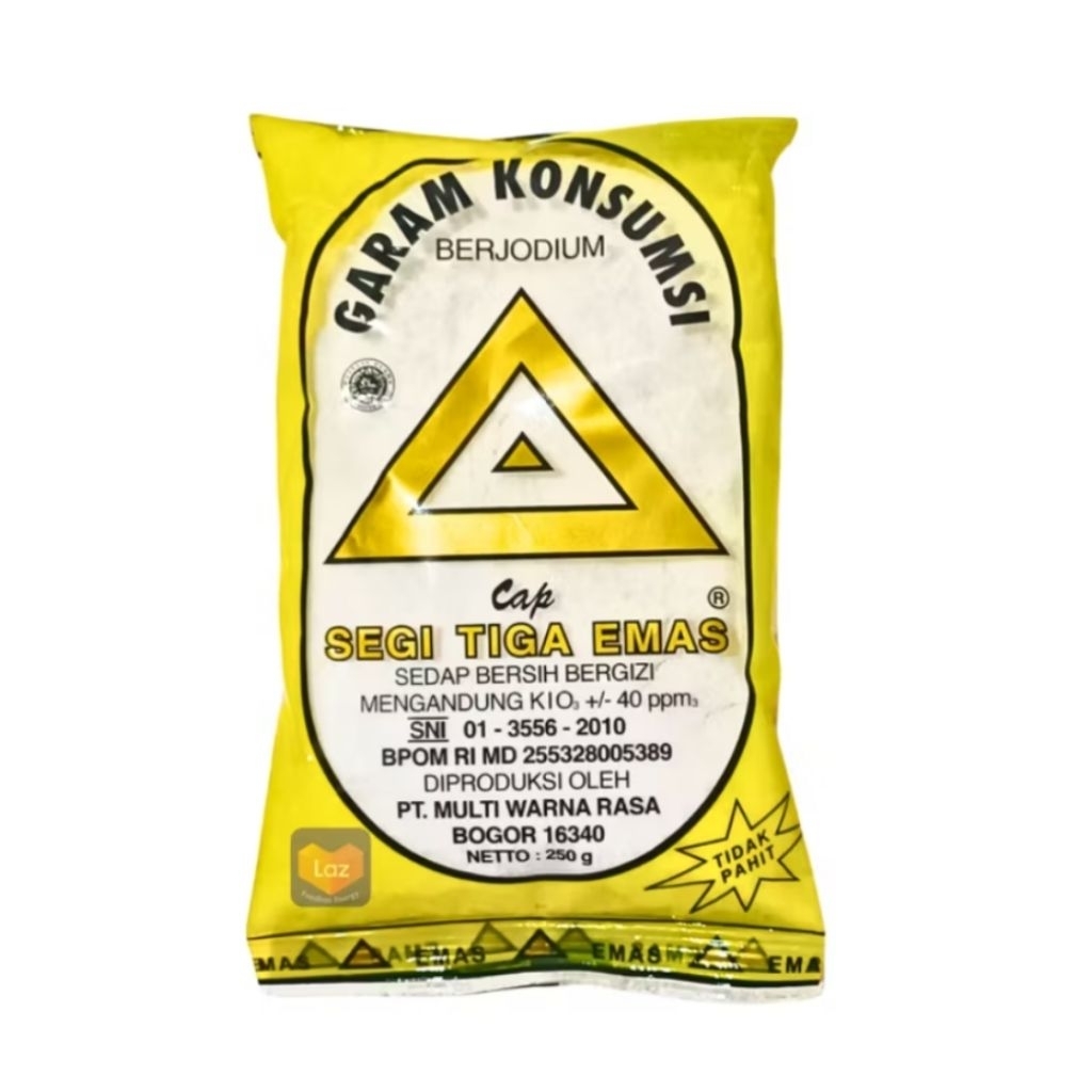 

SEGI TIGA EMAS 250gr (1 Pcs) Garam Konsumsi Berjodium Halal Berkualitas