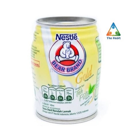 

(The Habit) Bear Brand GOLD - WHITE TEA Susu Steril Rendah Lemak - 140ml