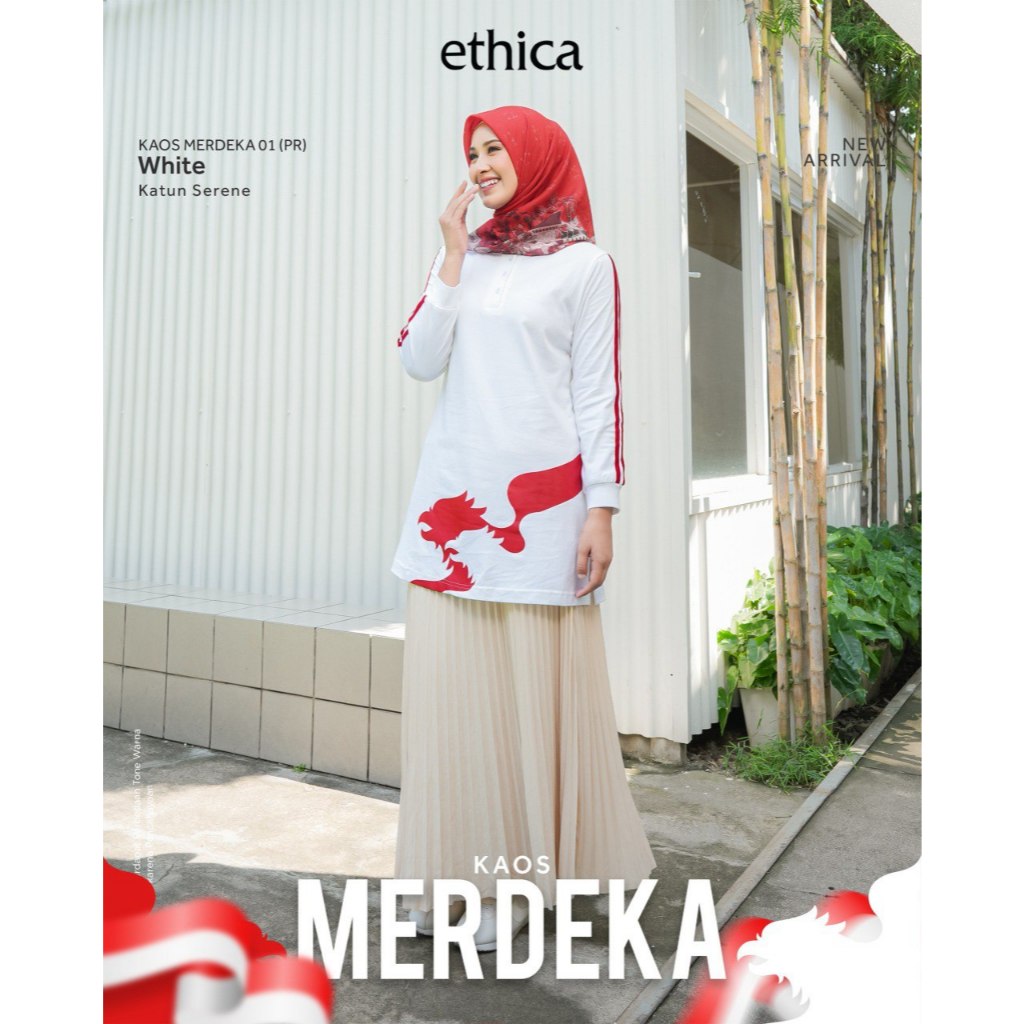 ETHICA KAOS MERDEKA 01 MERAH PUTIH ll COD Terbaru kaos couple merah putih kemerdekaan agustus 2025 l
