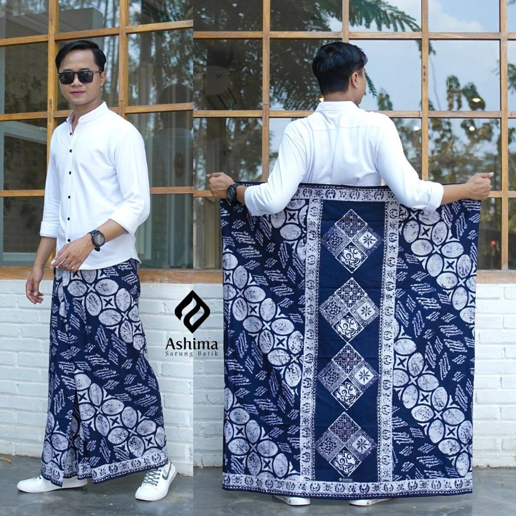 Batik Azuraa || Sarung Batik Cap / Sarung Ashima / Sarung Anak Pondok / Seragam Hadroh