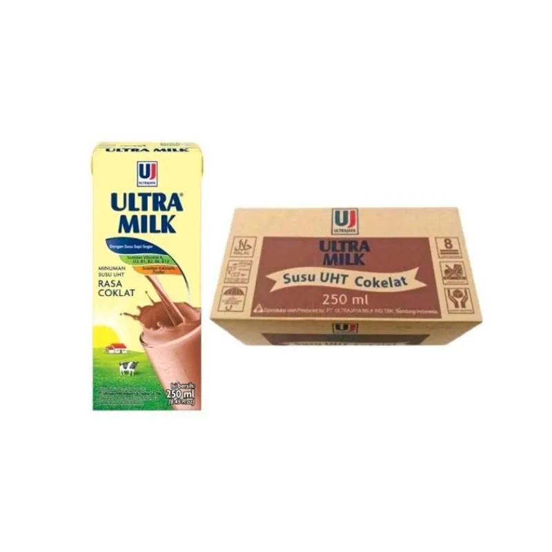 

ULTRAMILK SUSU UHT COKLAT 250ML - 1 KARTON [24 TETRA PACK]