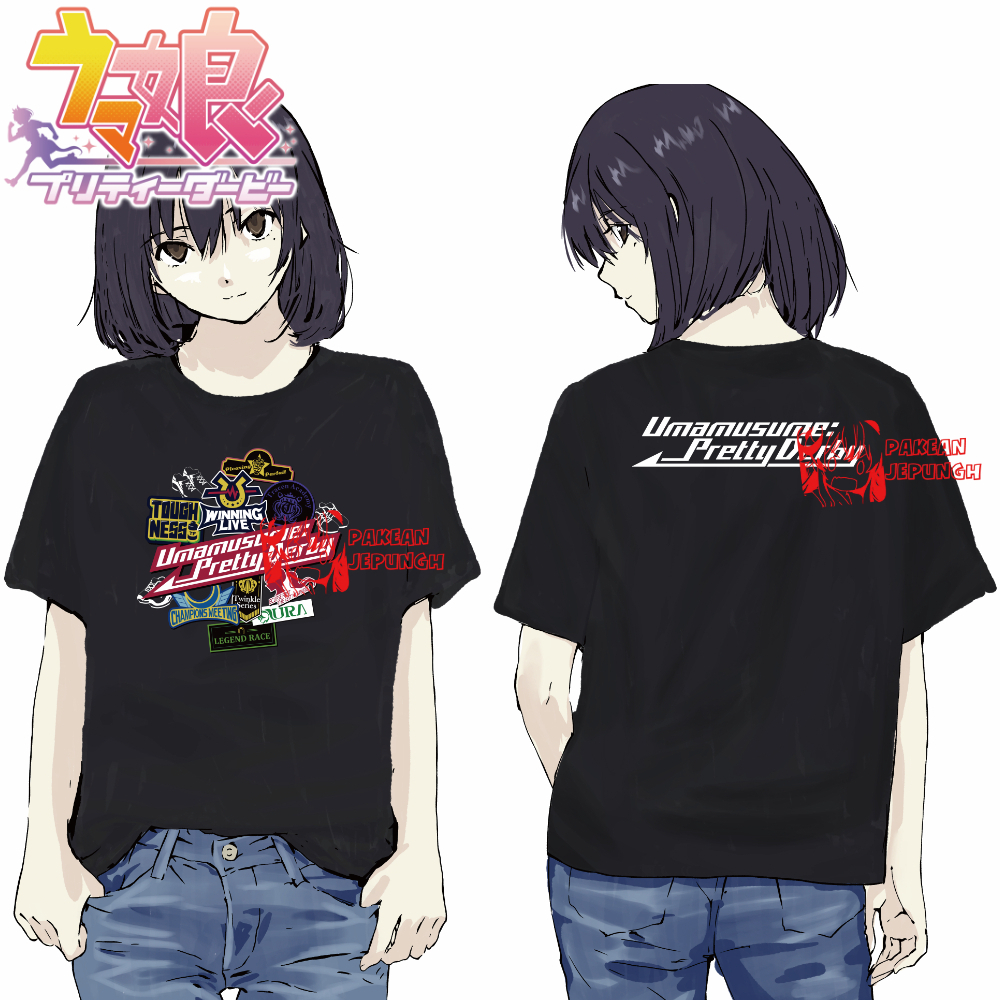 Kaos Uma Musume Pretty Derby Grunge Logo Ver. [Uma Musume Pretty Derby]
