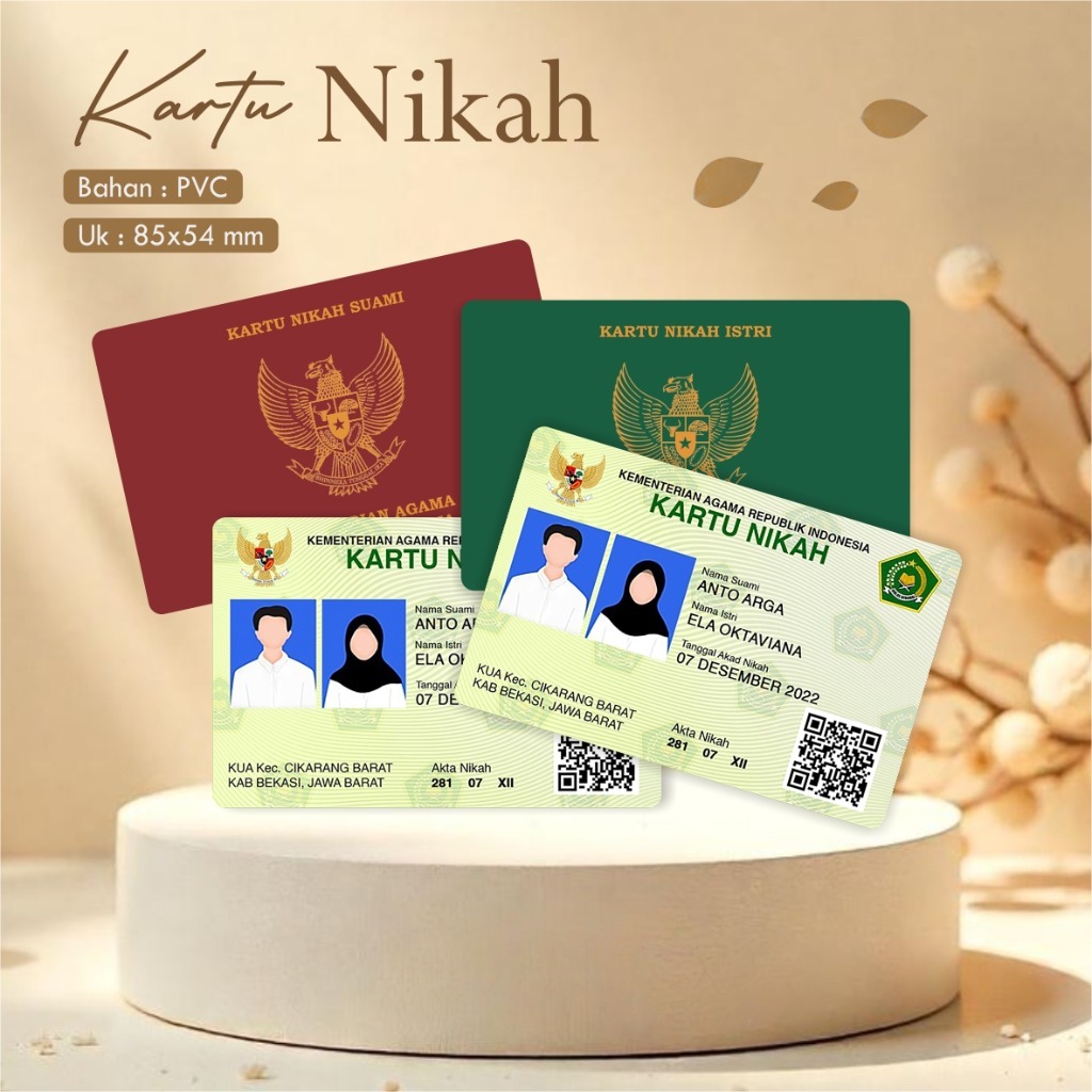 Cetakk Kartu Wedding Nikah Digital - Kartu Nikah Digital Bahan PVC - Wedding Card