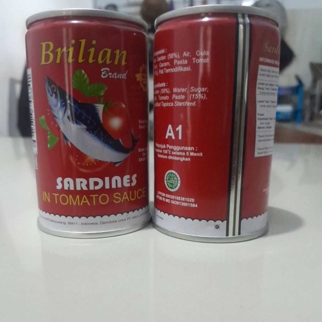 

sarden brilian sauce tomat 155gr paket 1 kaleng