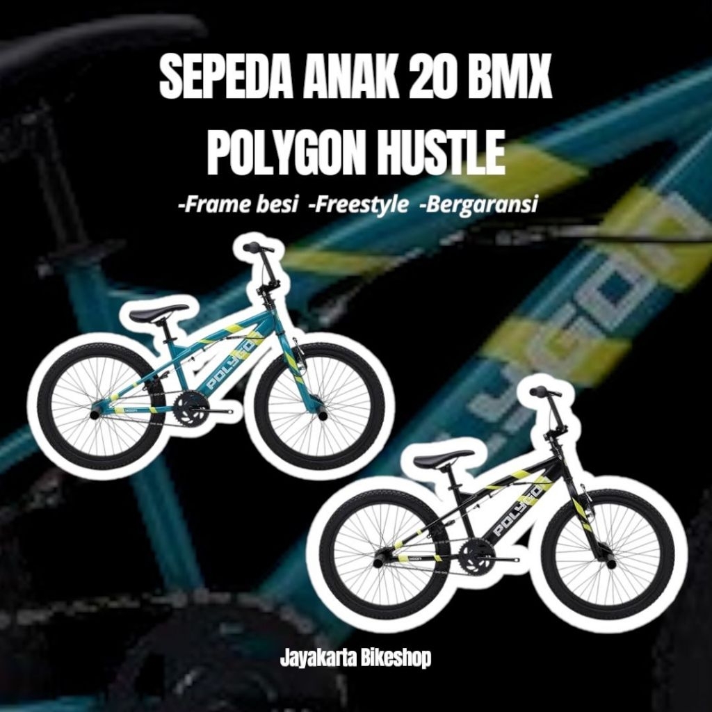 SEPEDA ANAK BMX 20 | POLYGON HUSTLE | ORIGINAL DAN BERGARANSI | KIDS BMX BIKE
