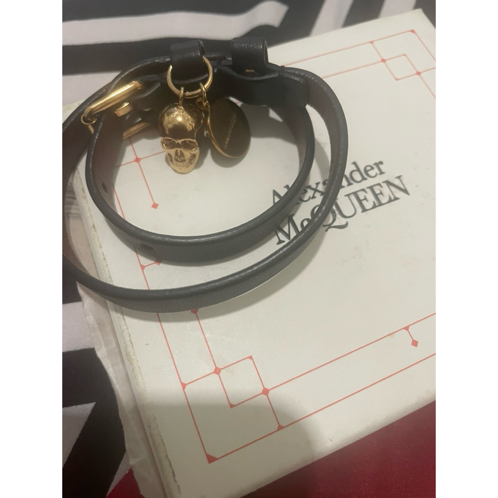 alexander mcqueen skull wrap bracelet