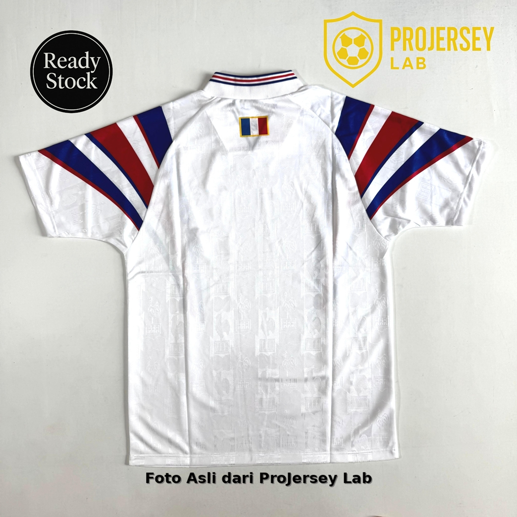 (BARU) RETRO JERSEY BOLA FRANCE AWAY 1996
