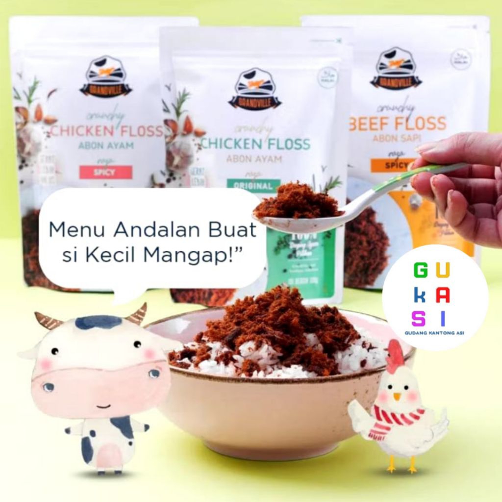 

Abon sapi grandville / abon ayam crunchy grandville / abon untuk Mpasi non MSG, non pengawet / Grandville abon sapi ayam original/ abon cipung