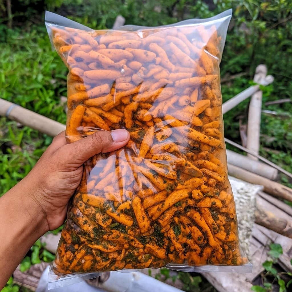 

Basreng pedas daun jeruk kemasan 500 gram