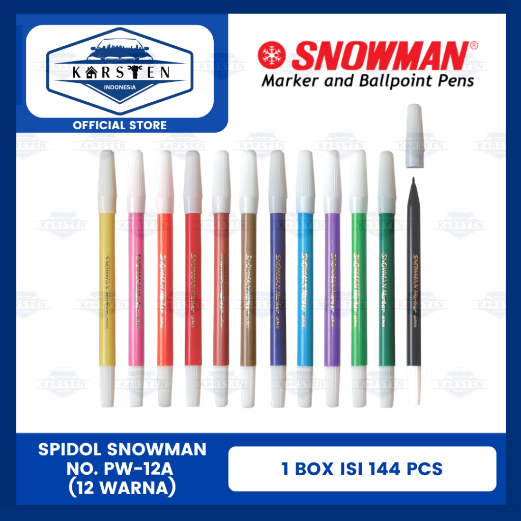 

Marker | Spidol Kecil Snowman PW-12A (12 Warna)