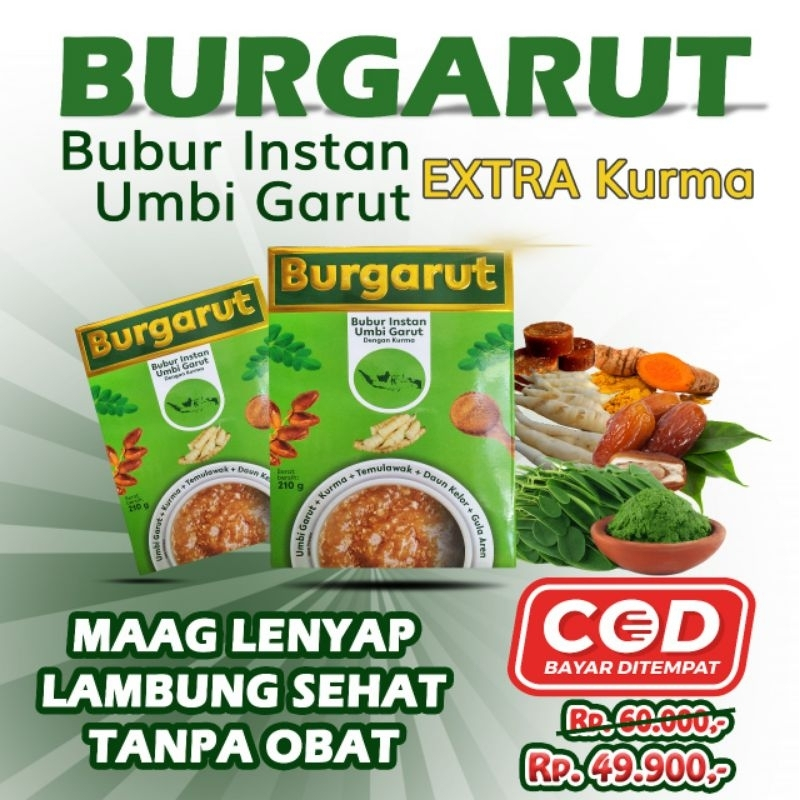 

BURGARUT Bubur Instan Umbi Garut Sereal Asam Lambung Atasi Maag Akut Gerd Tukak Lambung