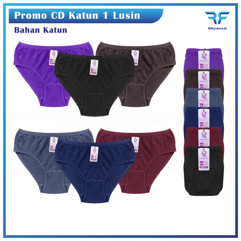 Celana Dalam Wanita Katun 1 Lusin / CD Katun / Celana Dalam Dewasa / CD Wanita Dewasa