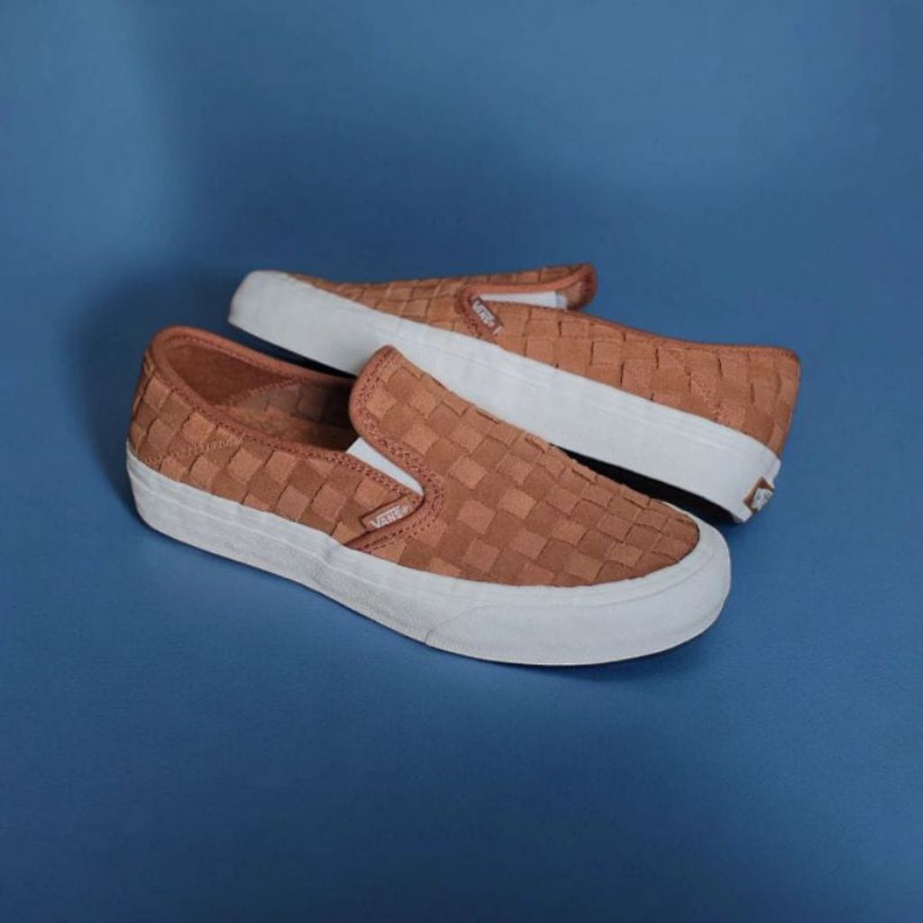 Vans Slip On Vr3 Leather Weave Chipmunk Original 100% BNIB